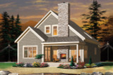 Cape Cod House Plan - The Fireside 61008 - Rear Exterior