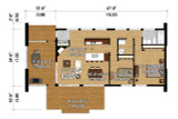 Contemporary House Plan - 61352 - 1st Floor Plan