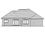 Contemporary House Plan - Orion 61488 - Rear Exterior