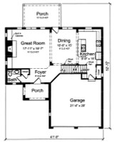 Traditional House Plan - Verona 61642 - 1st Floor Plan
