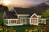 Ranch House Plan - 61738 - Rear Exterior