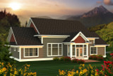 Ranch House Plan - 61738 - Rear Exterior