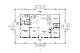 Country House Plan - 62562 - 1st Floor Plan