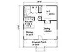 Traditional House Plan - 63002 - 1st Floor Plan