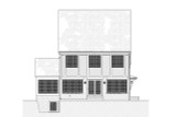 Tudor House Plan - Tenway 63827 - Rear Exterior
