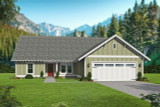 Ranch House Plan - Victor Pass 63966 - Front Exterior