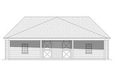 Secondary Image - Traditional House Plan - 64172 - Rear Exterior