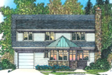 Colonial House Plan - 64526 - Rear Exterior