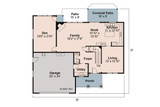Craftsman House Plan - Garrison 64677 - 1st Floor Plan