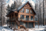 Cottage House Plan - Laurentien 64805 - Front Exterior