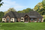 Craftsman House Plan - Pecan Trail 64855 - Front Exterior