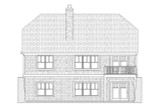 Bungalow House Plan - Rhodes 64944 - Rear Exterior