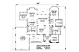 European House Plan - Barclay 65002 - 1st Floor Plan