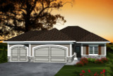 Ranch House Plan - 65019 - Front Exterior
