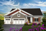 Ranch House Plan - 65077 - Front Exterior