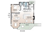 Cottage House Plan - Rosemont 2 65090 - 1st Floor Plan