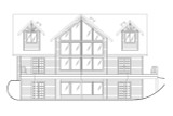 Lodge Style House Plan - 65404 - Rear Exterior