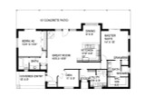 Ranch House Plan - 65506 - 1st Floor Plan
