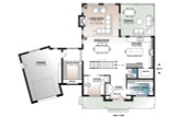 Modern House Plan - Bridge 2 65676 - 1st Floor Plan