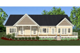 Secondary Image - Craftsman House Plan - Carolina Cottage 66200 - Rear Exterior