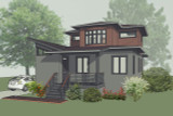 Contemporary House Plan - 66395 - Front Exterior