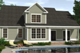 Traditional House Plan - Ivy 66913 - Rear Exterior