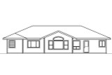 Secondary Image - Ranch House Plan - Paxton 67590 - Rear Exterior