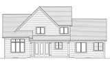 Farmhouse House Plan - Chamberlain 68604 - Rear Exterior