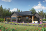 Secondary Image - Ranch House Plan - Spicewood Trail III 68619 - Rear Exterior