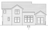 Farmhouse House Plan - The Rainier 68765 - Rear Exterior