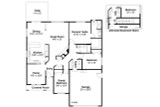 Ranch House Plan - Chapman 70135 - 1st Floor Plan