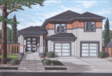 Contemporary House Plan - The Valencia 70216 - Front Exterior