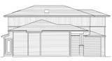 Contemporary House Plan - The Valencia 70216 - Left Exterior