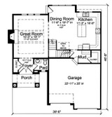 Contemporary House Plan - The Valencia 70216 - 1st Floor Plan