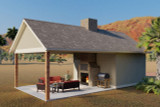 Traditional House Plan - Olsen Pavillion 70763 - Right Exterior