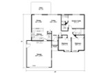 Ranch House Plan - Burnett 71716 - 1st Floor Plan