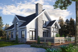 Craftsman House Plan - Touchstone 3 71873 - Rear Exterior