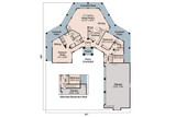 Southwest House Plan - Santa Fe 72069 - 1st Floor Plan