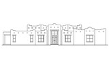Southwest House Plan - Santa Fe 72069 - Front Exterior