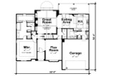 Craftsman House Plan - Hannan 72203 - 1st Floor Plan