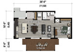 Contemporary House Plan - 72363 - 1st Floor Plan