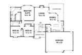 Ranch House Plan - 74824 - 1st Floor Plan