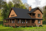 Farmhouse House Plan - Osprey Pointe 74950 - Rear Exterior