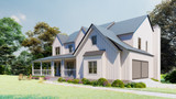 Farmhouse House Plan - Astoria C 75460 - Left Exterior