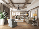 Farmhouse House Plan - Astoria C 75460 - Great Room
