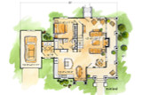 Lodge Style House Plan - Autumn Ridge 76022 - 1st Floor Plan