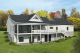 Farmhouse House Plan - Davis Farmhouse 76370 - Rear Exterior