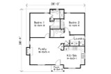 Cottage House Plan - 76387 - 1st Floor Plan