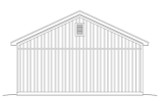 Secondary Image - Traditional House Plan - 76552 - Rear Exterior