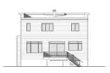 Secondary Image - Modern House Plan - Corbusier 76798 - Rear Exterior